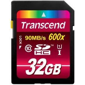 Transcend 32GB SDHC CL 10 UHS-1 flashgeheugen MLC Klasse 10