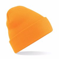 Basic winter muts fluor oranje - thumbnail