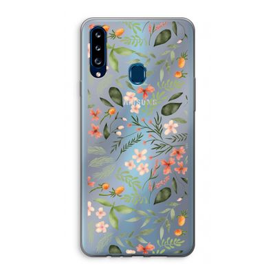 Sweet little flowers: Samsung Galaxy A20s Transparant Hoesje