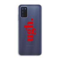 Ugh: Samsung Galaxy A03s Transparant Hoesje Ugh: Samsung Galaxy A03s Transparant Hoesje