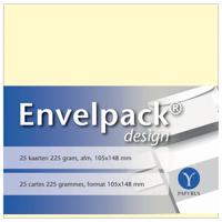 Enkele kaart papyrus envelpack a6 105x148mm ivoor