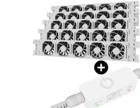 Heatfan 5 - radiatorventilator cinco - wit + touch sensor