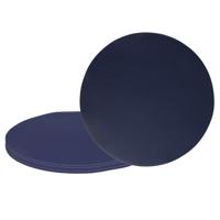 Wicotex Placemats Uni - 6x - donker blauw - rond 38 cm - anti slip laag - Teflon coating toplaag