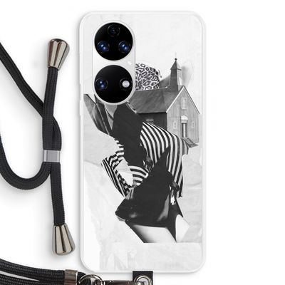 House: Huawei P50 Transparant Hoesje met koord