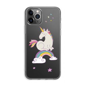 Regenboog eenhoorn: iPhone 11 Pro Max Transparant Hoesje