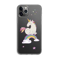 Regenboog eenhoorn: iPhone 11 Pro Max Transparant Hoesje
