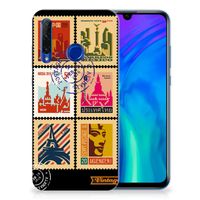 Honor 20 Lite Siliconen Back Cover Postzegels