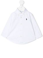 POLO RALPH LAUREN KIDS chemise à logo brodé - Blanc - thumbnail