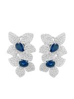 HYT Jewelry boucles d'oreilles en or blanc 18ct serties de saphirs et diamants - Bleu