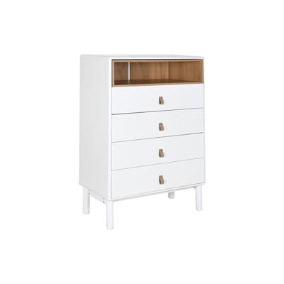 Ladekast Home ESPRIT Wit Natuurlijk Polypropyleen Hout MDF 80 x 40 x 117 cm