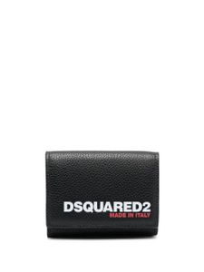 DSQUARED2 portefeuille à logo imprimé - Noir