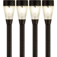 Lumineo Jive solar verlichting - 4x - buitenlamp/tuinlamp - LED - 32 cm