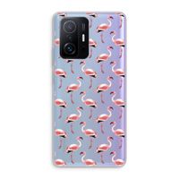 Flamingoprint groen: Xiaomi 11T Pro Transparant Hoesje