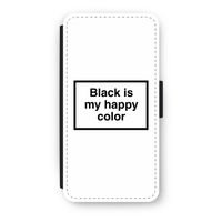 Black is my happy color: iPhone 7 Plus Flip Hoesje