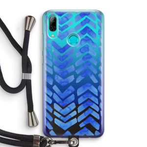 Blauwe pijlen: Huawei P Smart (2019) Transparant Hoesje met koord