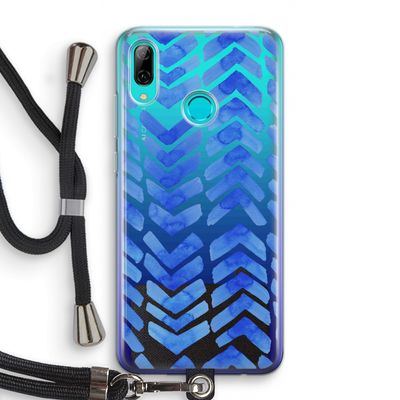 Blauwe pijlen: Huawei P Smart (2019) Transparant Hoesje met koord