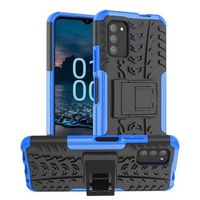 Antislip Nokia G100 Hybrid Case met Standaard - Blauw / Zwart