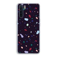 Dark Rounded Terrazzo: Oppo A91 Transparant Hoesje