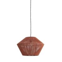 Light & Living Light&living Hanglamp Ø50x33,5 cm FUGIA jute steenrood