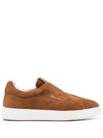 Santoni suede slip-on sneakers - Marron