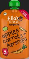 Apples carrots & parsnips 4+ maanden knijpz bio 120 Gram