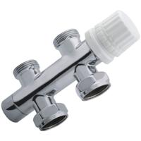Riko Thermostatisch Onderblok Recht 3/4 Inch - Chroom