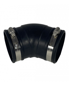 Air Aqua Flexibele Rubber Vijverbocht 45° - 75mm | UV- en Weerbestendig, Eenvoudige Installatie