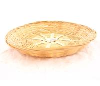 Schaal bamboe gevl. rond laag 30x5cm