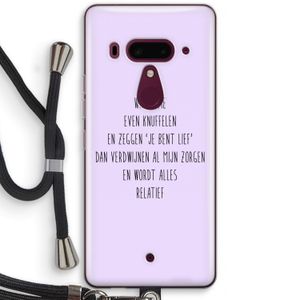 Relatief: HTC U12+ Transparant Hoesje met koord
