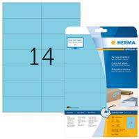 Etiket HERMA 5060 105x42.3mm verwijderbaar blauw 280stuks - thumbnail