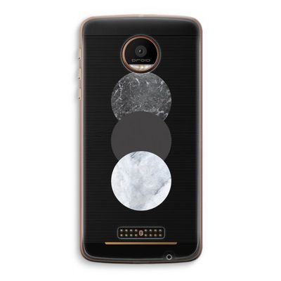 Marmeren cirkels: Motorola Moto Z Force Transparant Hoesje