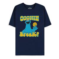 Sesame Street T-Shirt Cookie Monster Navy Cookie Break Size XL