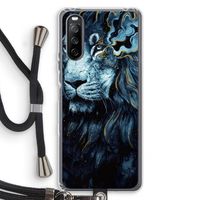 Darkness Lion: Sony Sony Xperia 10 III Transparant Hoesje met koord