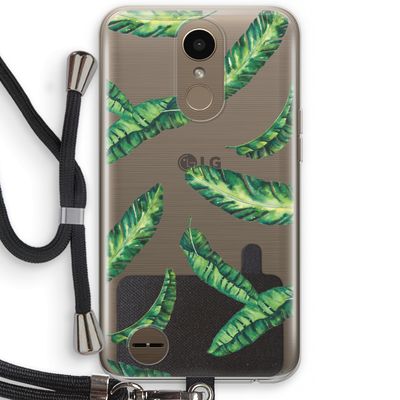 Lange bladeren: LG K10 (2017) Transparant Hoesje met koord