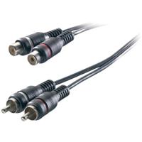 SpeaKa Professional SP-1300380 Cinch Audio Verlengkabel [2x Cinch-stekker - 2x Cinch-koppeling] 3.00 m Zwart - thumbnail
