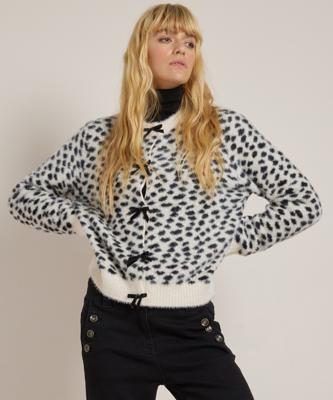 jacquard vest met strikjes jacquard vest met strikjes