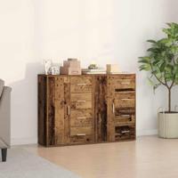 Dressoirs 2 st 60x31x84 cm bewerkt hout oud houtkleurig