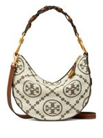 Tory Burch sac croissant à motif monogrammé - Tons neutres - thumbnail