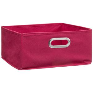 Opbergmand/kastmand - framboos roze - linnen - 14 liter - 31 x 31 x 15 cm - Opbergbox - Vakkenkast