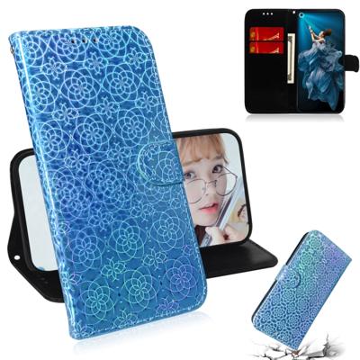 Voor Huawei Honor 20 effen kleur kleurrijke magnetische Buckle horizontale Flip PU lederen draagtas met houder & kaartsleuven & portemonnee & Lanyard