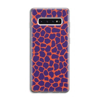 Purple Giraffe: Samsung Galaxy S10 4G Transparant Hoesje