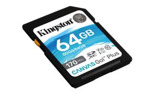 Kingston Technology 64GB SDXC Canvas Go Plus 170R C10 UHS-I U3 V30