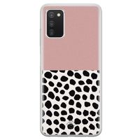 Samsung Galaxy A03s siliconen hoesje - Pink dots