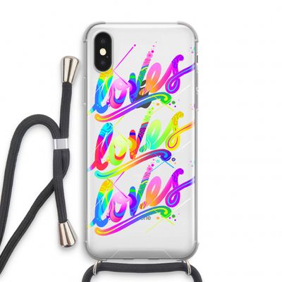 Loves: iPhone XS Transparant Hoesje met koord