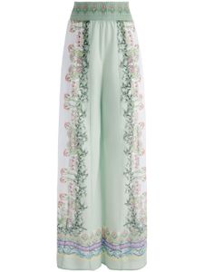 alice + olivia pantalon évasé à mélange d'imprimés - Vert