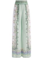 alice + olivia pantalon évasé à mélange d'imprimés - Vert