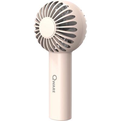 Qware Mini handventilator Deluxe - roze - 7 x 13 cm - verkoeling in zomer