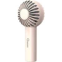 Qware Mini handventilator Deluxe - roze - 7 x 13 cm - verkoeling in zomer