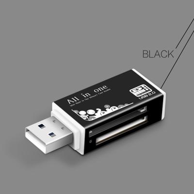 Multi in 1 geheugen SD-kaartlezer voor Memory Stick Pro Duo micro SD TF m2 MMC SDHC MS Card (zwart)