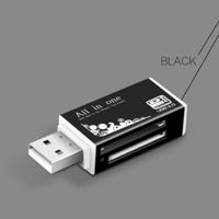 Multi in 1 geheugen SD-kaartlezer voor Memory Stick Pro Duo micro SD TF m2 MMC SDHC MS Card (zwart)